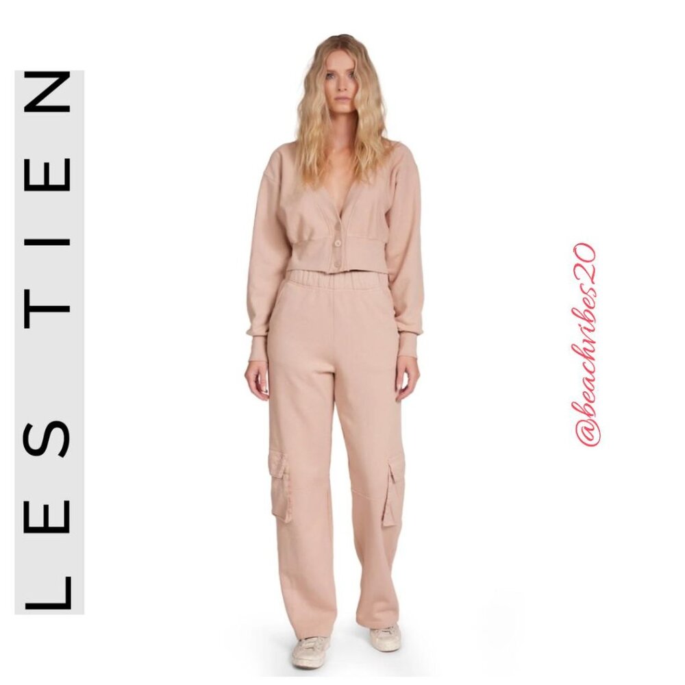 LES TIEN Chandra Cargo Pant Mauve Small NWT O-239